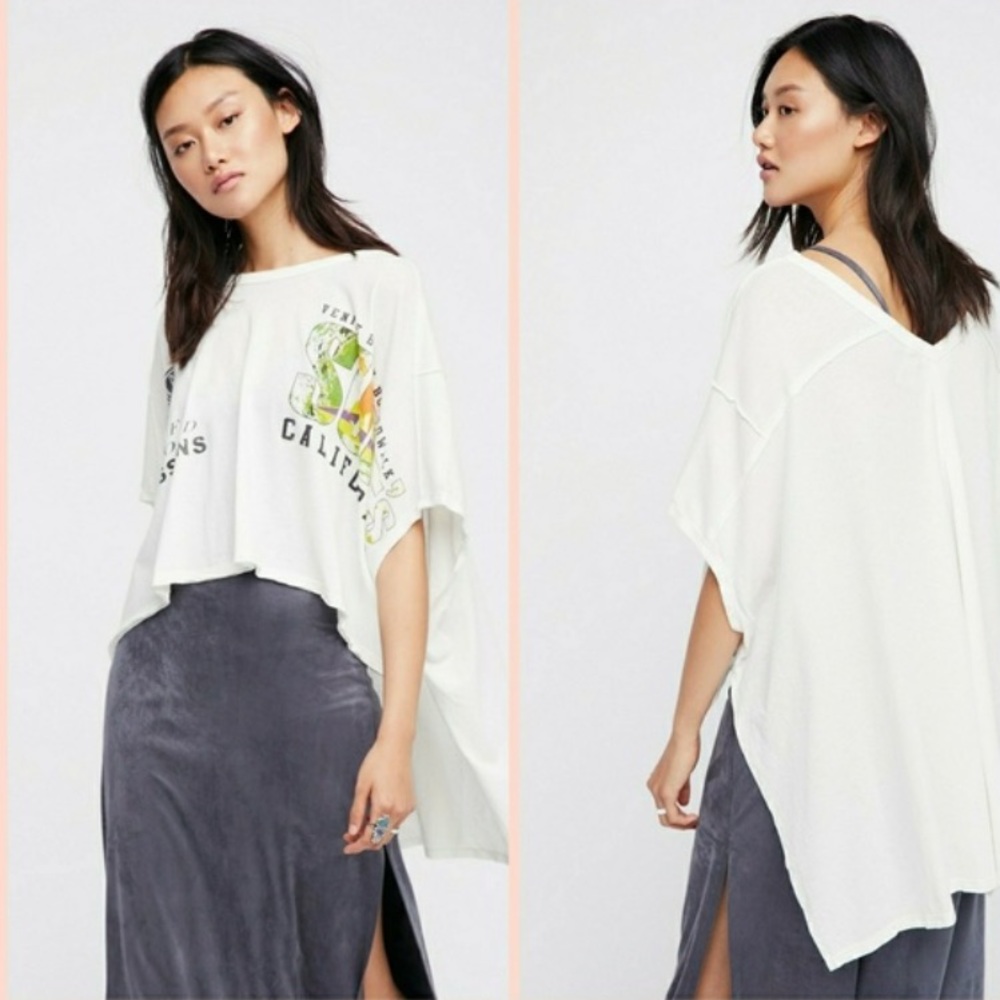⚡Free People Surf Inspired Graphic Oversized Tee We The Free M+M+